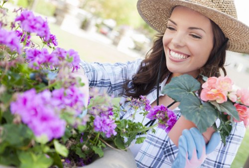 Regular lawn care and grass cutting in a Hook garden